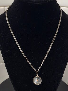 Vintage Mustard Seed in Lucite Orb Necklace